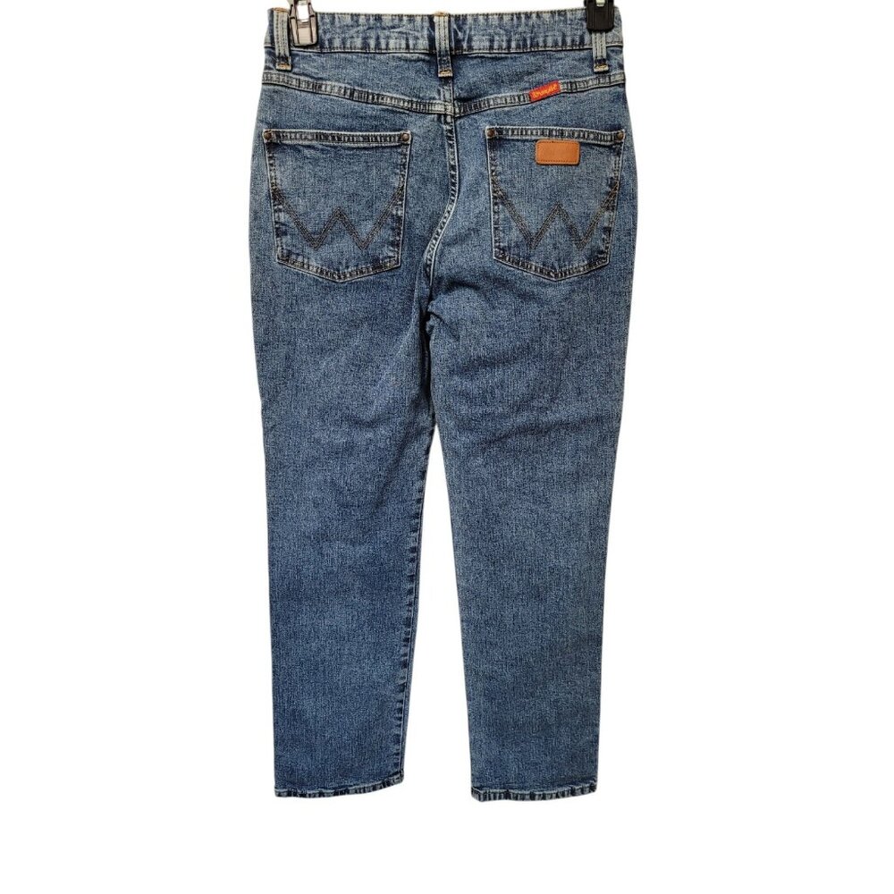 Wrangler Jeans Womens 7 Blue Straight Leg Stretch 5-Pocket 1018MWZSW 28x29 - Picture 3 of 14